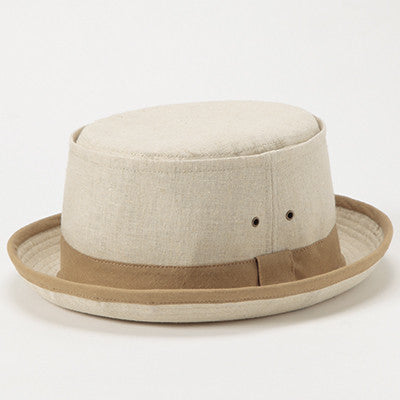 Grace Hats Pork Pie Hat  with adjustabe inner band fits all sizes NWT Handcrafted leather pork pie hat with mottled brown leather  main image 4